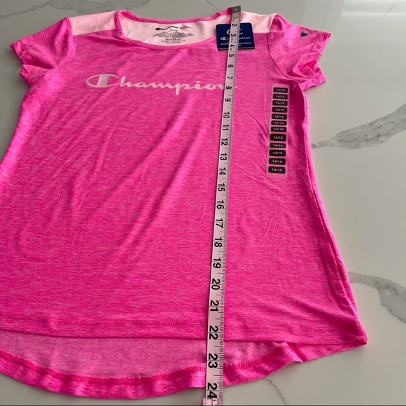 Champion Teen’s size 14/16 Pink Short Sleeve Top - Picture 3 of 7
